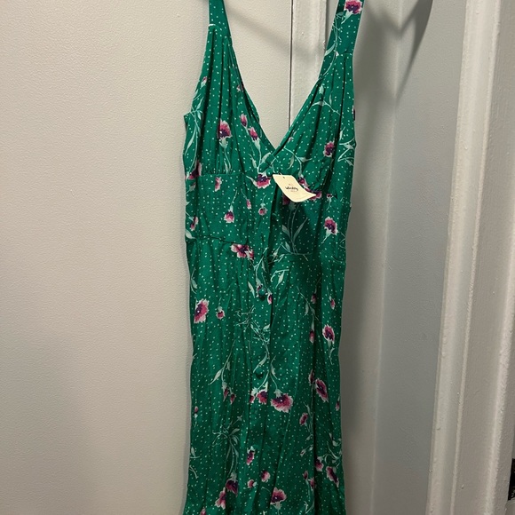 Free People Green Mini Floral Dress - NWT size XS - Picture 4 of 5